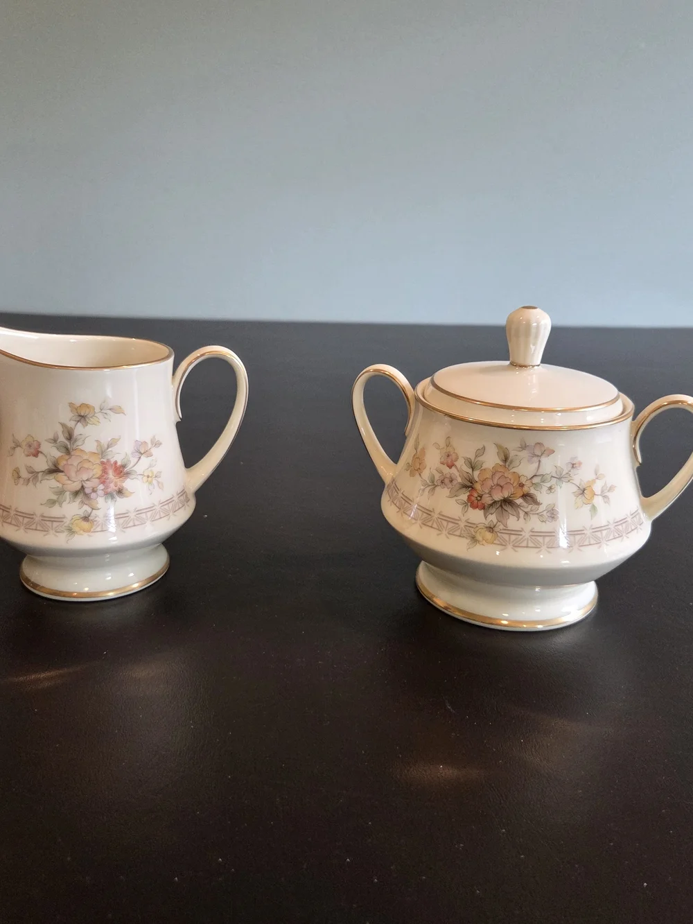 Noritake Westport Creamer & Sugar Bowl Set Pattern 8166 W83  Fine China Japan